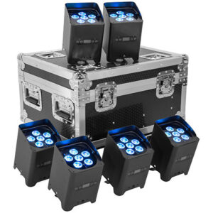 Kit 6x Projecteurs sur Batterie RGBW